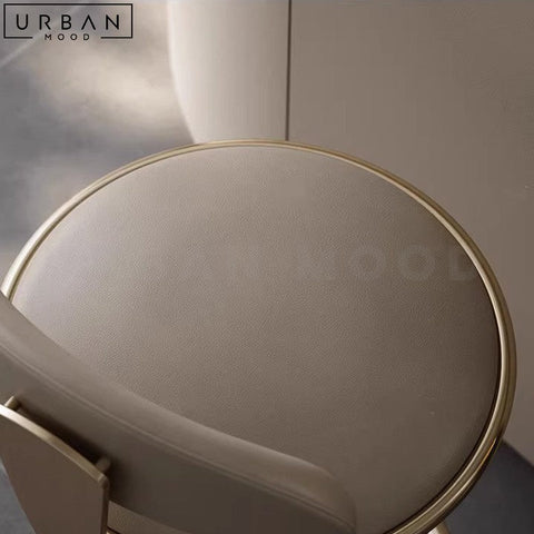 ELAROSE Modern Stainless Steel Bar Stool with Faux Leather - URBANMOOD