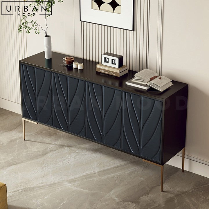 ELIEN Modern Wooden Sideboard with Iron Accents - URBANMOOD