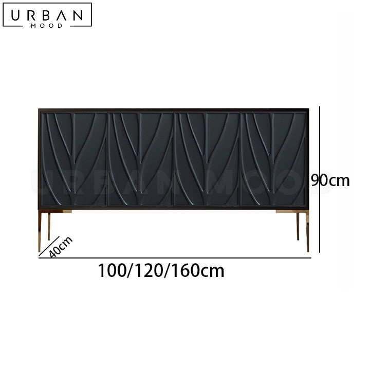 ELIEN Modern Wooden Sideboard with Iron Accents - URBANMOOD