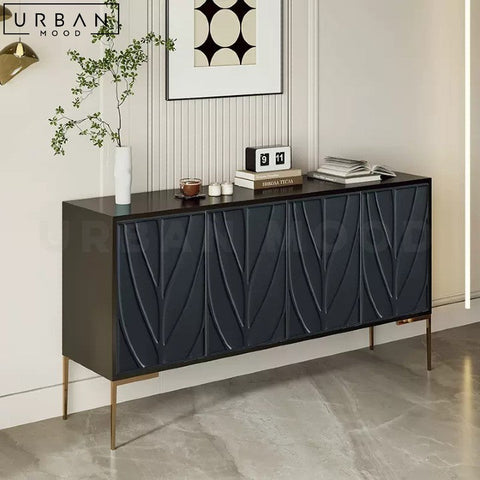 ELIEN Modern Wooden Sideboard with Iron Accents - URBANMOOD