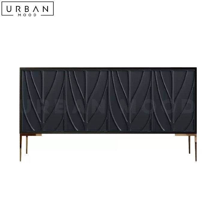 ELIEN Modern Wooden Sideboard with Iron Accents - URBANMOOD