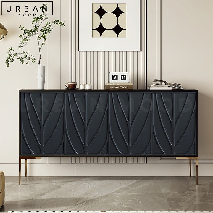ELIEN Modern Wooden Sideboard with Iron Accents - URBANMOOD