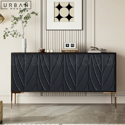 ELIEN Modern Wooden Sideboard with Iron Accents - URBANMOOD