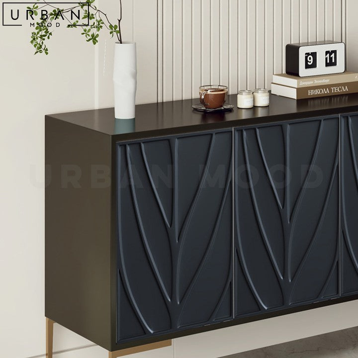 ELIEN Modern Wooden Sideboard with Iron Accents - URBANMOOD