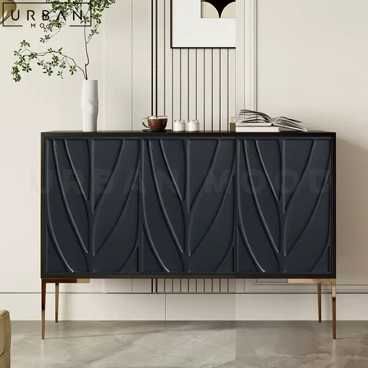 ELIEN Modern Wooden Sideboard with Iron Accents - URBANMOOD