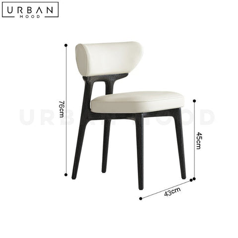 ELISABETH Modern Ash Wood Boucle Dining Chair - URBANMOOD