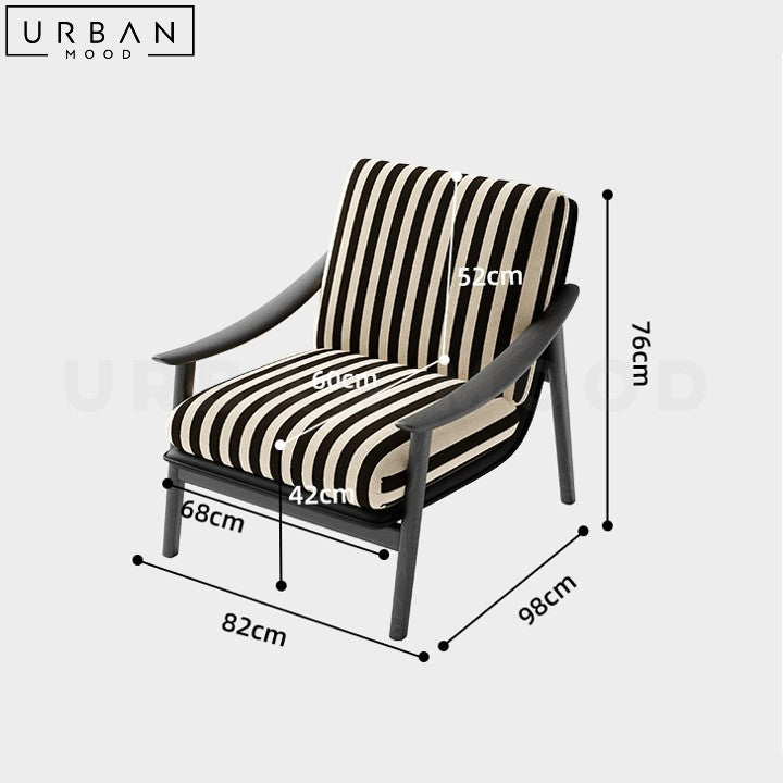 EMILIA Solid Wood Modern Leisure Chair - URBANMOOD
