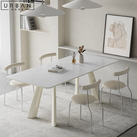ENDY Japandi Sintered Stone Dining Table with Metal Legs - URBANMOOD