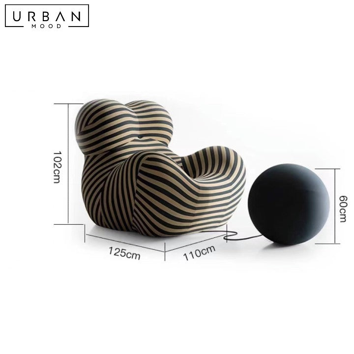 ENNI Modern Upholstered Leisure Chair Cozy Seating - URBANMOOD