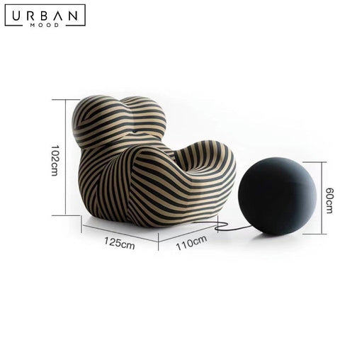 ENNI Modern Upholstered Leisure Chair Cozy Seating - URBANMOOD