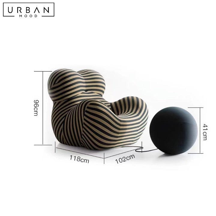 ENNI Modern Upholstered Leisure Chair Cozy Seating - URBANMOOD
