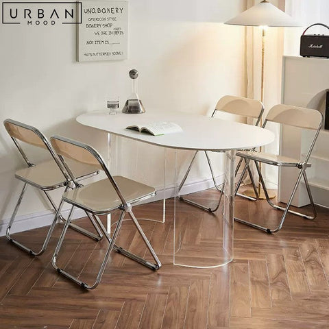 ESTHER Japandi Sintered Stone Dining Table Minimalist Design - URBANMOOD