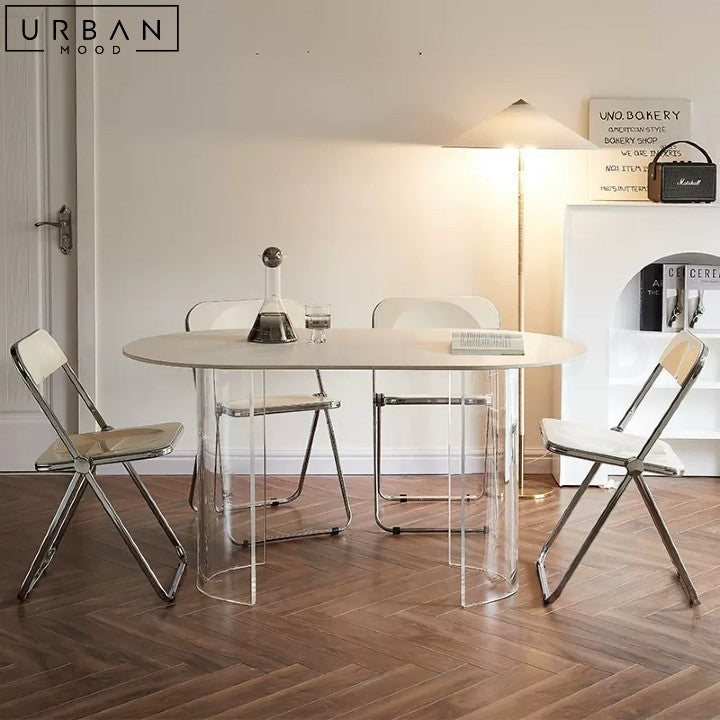 ESTHER Japandi Sintered Stone Dining Table Minimalist Design - URBANMOOD