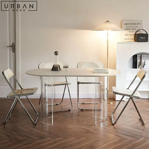 ESTHER Japandi Sintered Stone Dining Table Minimalist Design - URBANMOOD