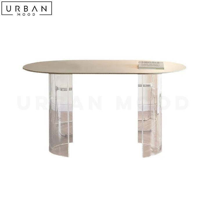 ESTHER Japandi Sintered Stone Dining Table Minimalist Design - URBANMOOD