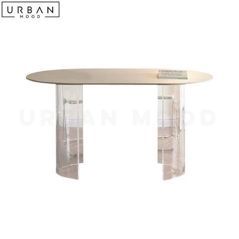 ESTHER Japandi Sintered Stone Dining Table Minimalist Design - URBANMOOD