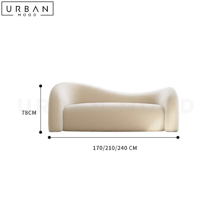 EZEKIEL Japandi Boucle Sofa Luxury Minimalist Design - URBANMOOD