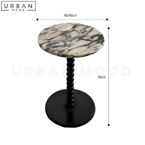 Elegant Antone French Marble Side Table Minimalist Design - URBANMOOD