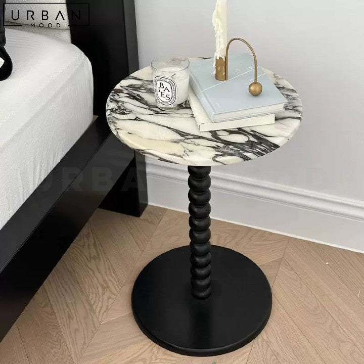 Elegant Antone French Marble Side Table Minimalist Design - URBANMOOD