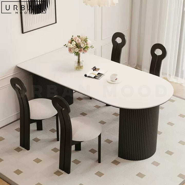 Elegant FERRAND Sintered Stone Dining Table Matte Finish - URBANMOOD