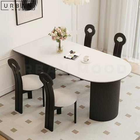 Elegant FERRAND Sintered Stone Dining Table Matte Finish - URBANMOOD