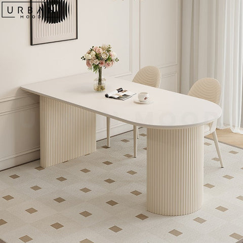 Elegant FERRAND Sintered Stone Dining Table Matte Finish - URBANMOOD