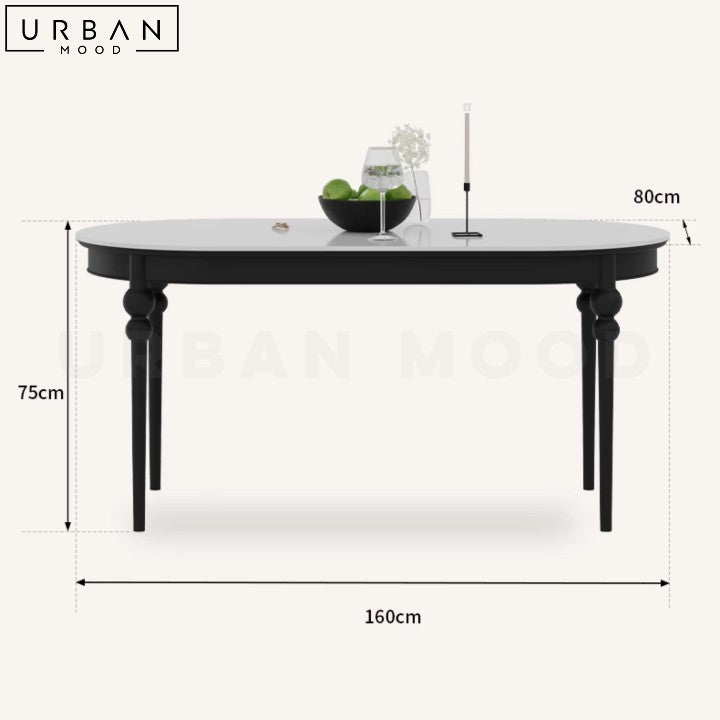 Elegant French Sintered Stone Dining Table - URBANMOOD