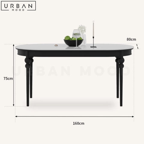 Elegant French Sintered Stone Dining Table - URBANMOOD