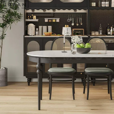 Elegant French Sintered Stone Dining Table - URBANMOOD