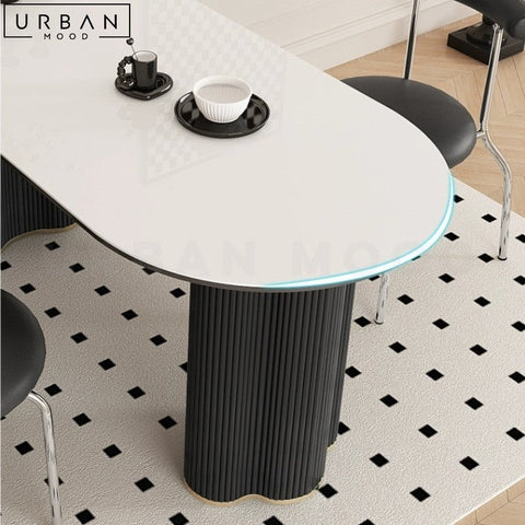 FAUSTINE Modern Extendable Sintered Stone Dining Table - URBANMOOD