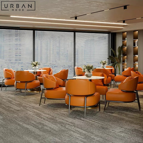 FAUSTYN Modern Faux Leather Lounge Chair - URBANMOOD