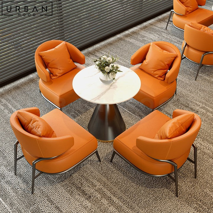 FAUSTYN Modern Faux Leather Lounge Chair - URBANMOOD