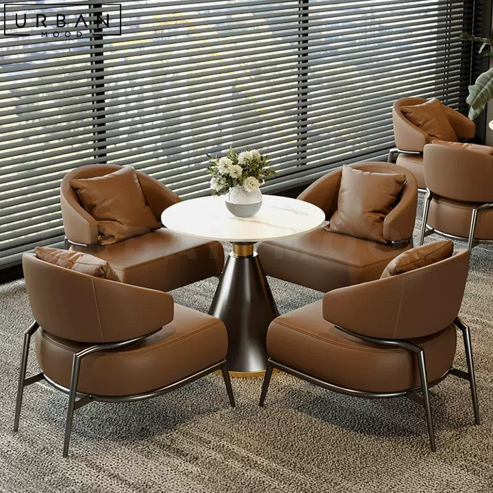 FAUSTYN Modern Faux Leather Lounge Chair - URBANMOOD