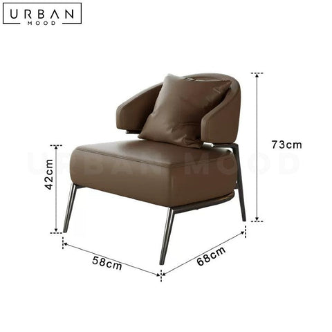 FAUSTYN Modern Faux Leather Lounge Chair - URBANMOOD
