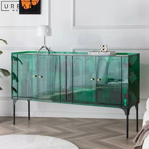 FONA Modern Acrylic Sideboard with Metal Legs - URBANMOOD