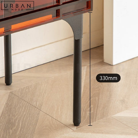 FONA Modern Acrylic Sideboard with Metal Legs - URBANMOOD