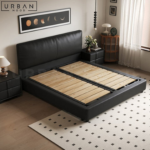 FOTIA Modern Leather Storage Bedframe with Drawers - URBANMOOD