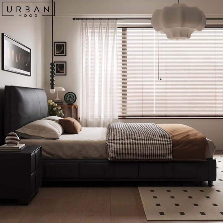 FOTIA Modern Leather Storage Bedframe with Drawers - URBANMOOD