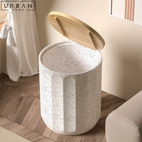 FRIDA Modern Magnesium Oxide Side Table Sleek Design - URBANMOOD