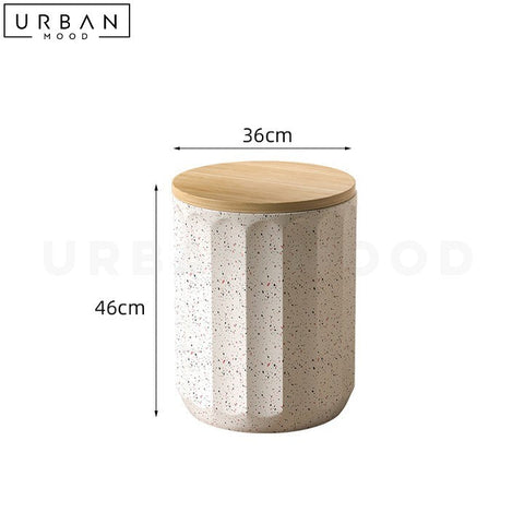 FRIDA Modern Magnesium Oxide Side Table Sleek Design - URBANMOOD