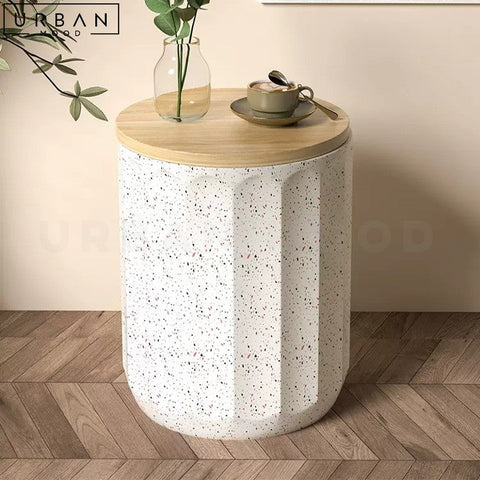 FRIDA Modern Magnesium Oxide Side Table Sleek Design - URBANMOOD