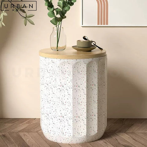 FRIDA Modern Magnesium Oxide Side Table Sleek Design - URBANMOOD