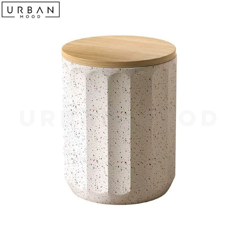 FRIDA Modern Magnesium Oxide Side Table Sleek Design - URBANMOOD