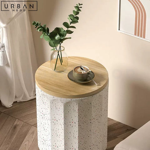 FRIDA Modern Magnesium Oxide Side Table Sleek Design - URBANMOOD