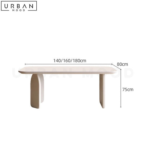 GALLANT Japandi Sintered Stone Dining Table Hygge Design - URBANMOOD