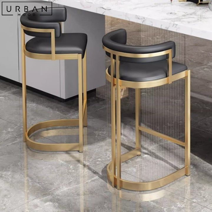 GELLI Modern Bar Stool Sleek Stainless Steel Design - URBANMOOD