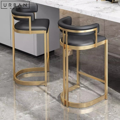 GELLI Modern Bar Stool Sleek Stainless Steel Design - URBANMOOD