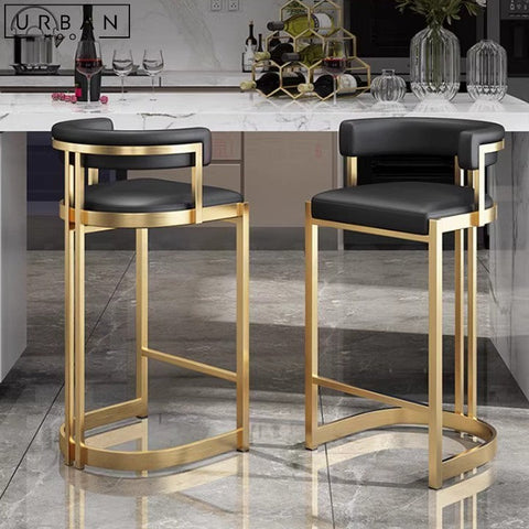 GELLI Modern Bar Stool Sleek Stainless Steel Design - URBANMOOD