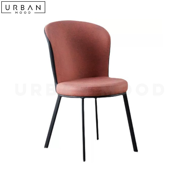 GIROUX Modern Leathaire Dining Chair with Curved Backrest - URBANMOOD