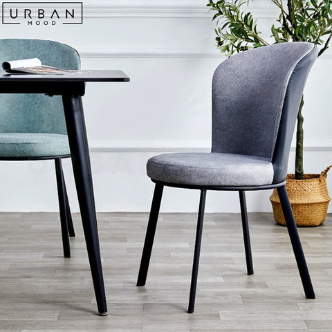 GIROUX Modern Leathaire Dining Chair with Curved Backrest - URBANMOOD